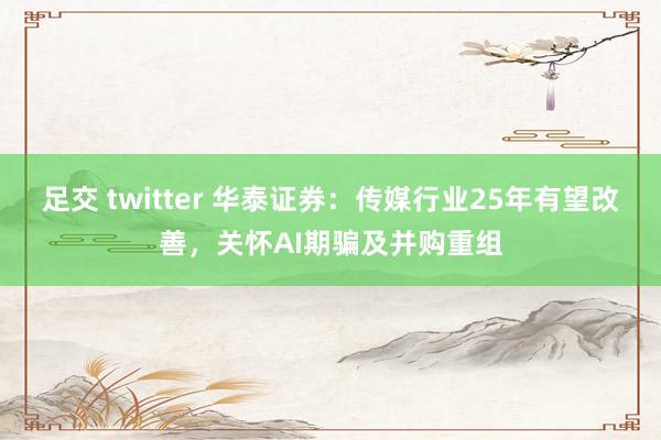 足交 twitter 华泰证券：传媒行业25年有望改善，关怀AI期骗及并购重组