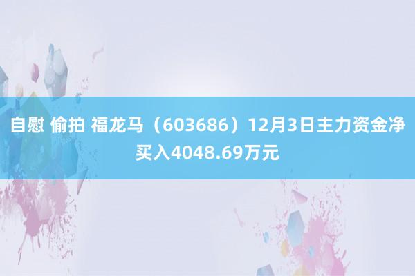 自慰 偷拍 福龙马(603686)12月3日主力资金净买入4048.69万元