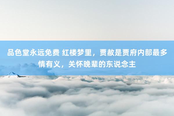 品色堂永远免费 红楼梦里，贾赦是贾府内部最多情有义，关怀晚辈的东说念主