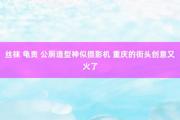 丝袜 龟责 公厕造型神似摄影机 重庆的街头创意又火了