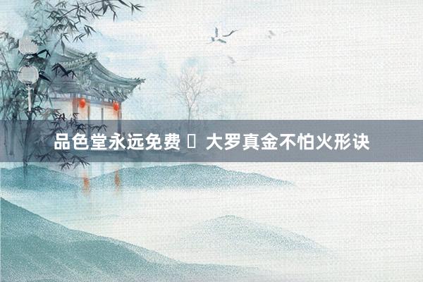 品色堂永远免费 大罗真金不怕火形诀