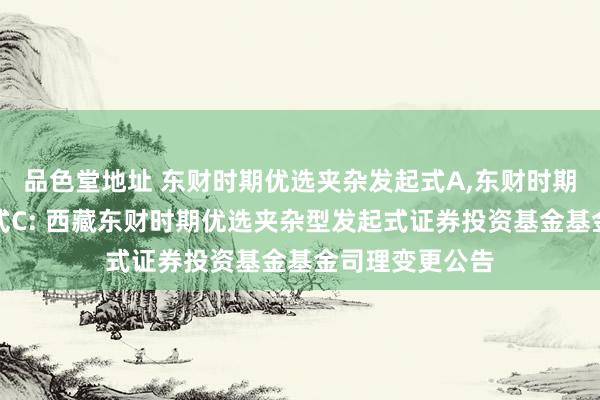品色堂地址 东财时期优选夹杂发起式A,东财时期优选夹杂发起式C: 西藏东财时期优选夹杂型发起式证券投资基金基金司理变更公告