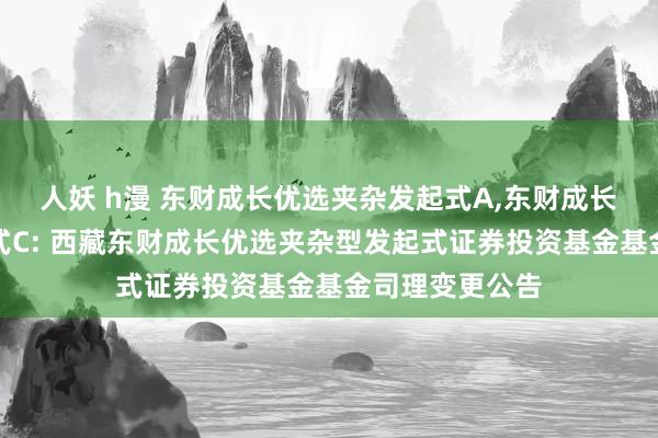 人妖 h漫 东财成长优选夹杂发起式A,东财成长优选夹杂发起式C: 西藏东财成长优选夹杂型发起式证券投资基金基金司理变更公告