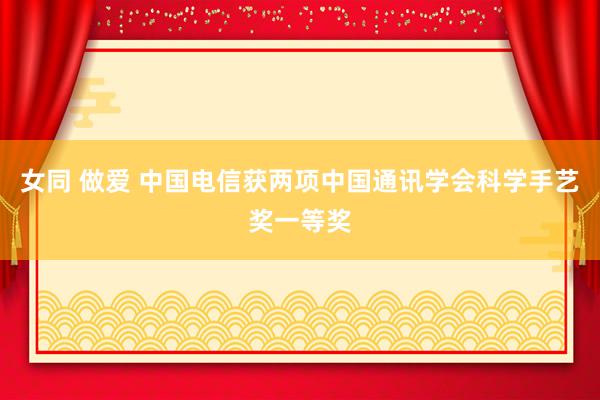 女同 做爱 中国电信获两项中国通讯学会科学手艺奖一等奖