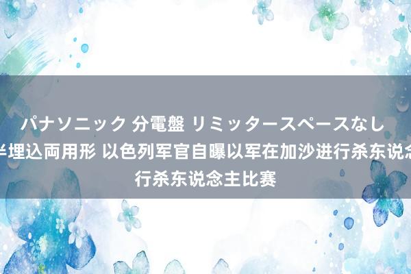 パナソニック 分電盤 リミッタースペースなし 露出・半埋込両用形 以色列军官自曝以军在加沙进行杀东说念主比赛