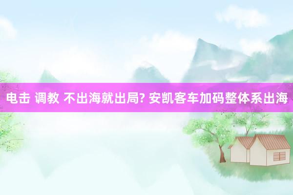 电击 调教 不出海就出局? 安凯客车加码整体系出海