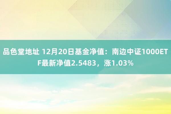 品色堂地址 12月20日基金净值：南边中证1000ETF最新净值2.5483，涨1.03%