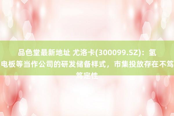 品色堂最新地址 尤洛卡(300099.SZ)：氢动力电板等当作公司的研发储备样式，市集投放存在不笃定性
