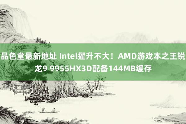 品色堂最新地址 Intel擢升不大！AMD游戏本之王锐龙9 9955HX3D配备144MB缓存