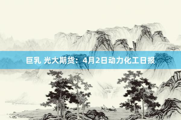 巨乳 光大期货：4月2日动力化工日报
