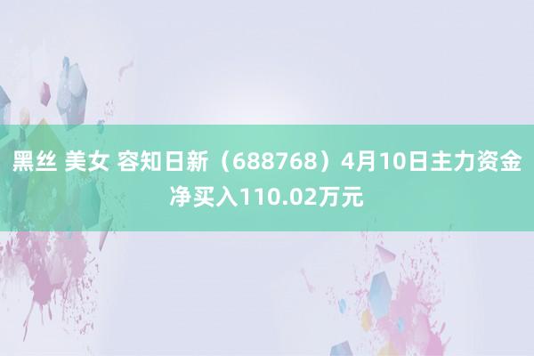 黑丝 美女 容知日新（688768）4月10日主力资金净买入110.02万元