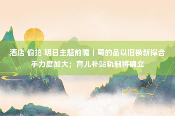 酒店 偷拍 明日主题前瞻丨蓦的品以旧换新撑合手力度加大；育儿补贴轨制将确立
